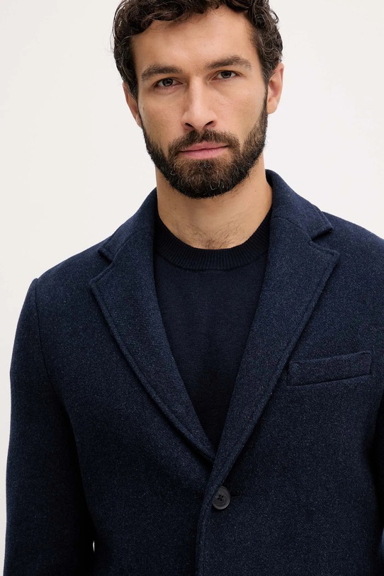 Пальто з додаванням вовни United Colors of Benetton темно-синій 2X59UN05M
