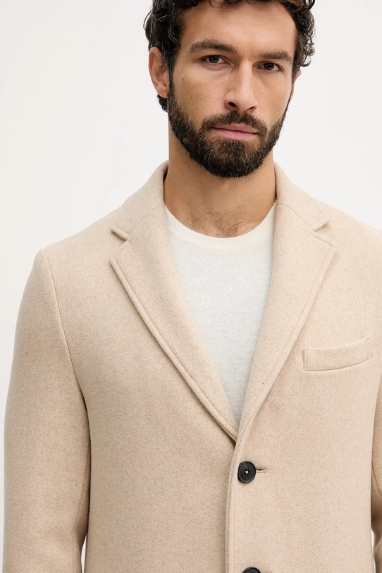 Kaput s dodatkom vune United Colors of Benetton bež 2X59UN05M