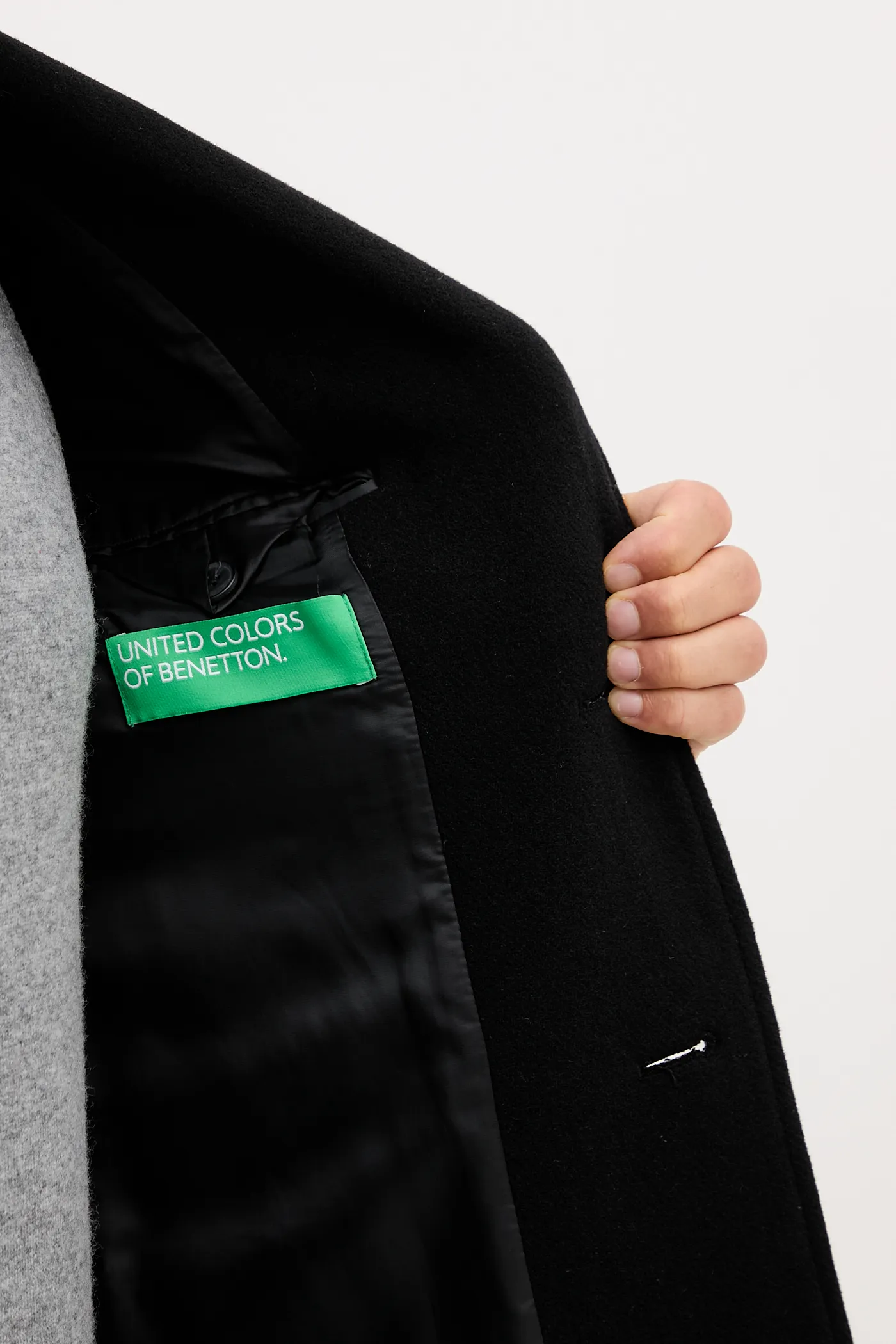 Пальто с добавлением шерсти United Colors of Benetton 2X59UN05M