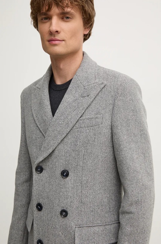 United Colors of Benetton gyapjúkabát szürke 2U44UN05S