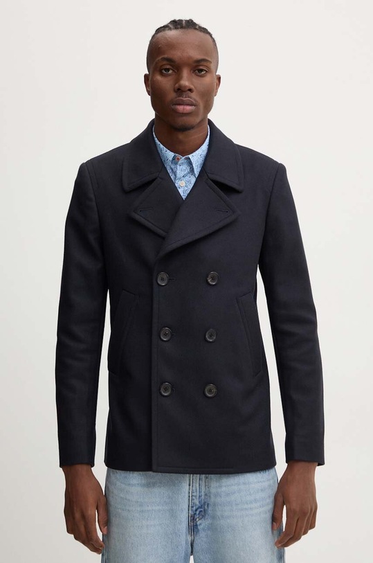 PS Paul Smith palton de lana M2R.597T.N21059 bleumarin AW24