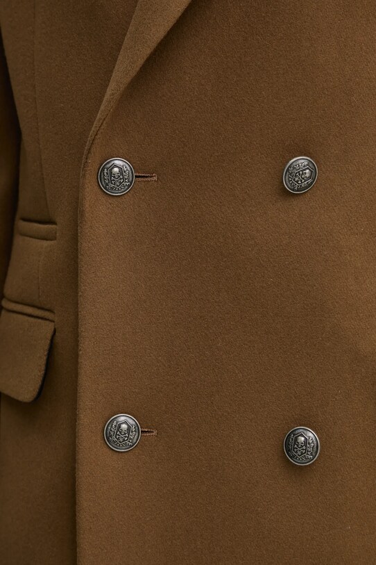Шерстяное пальто The Kooples HMAN29007K коричневый