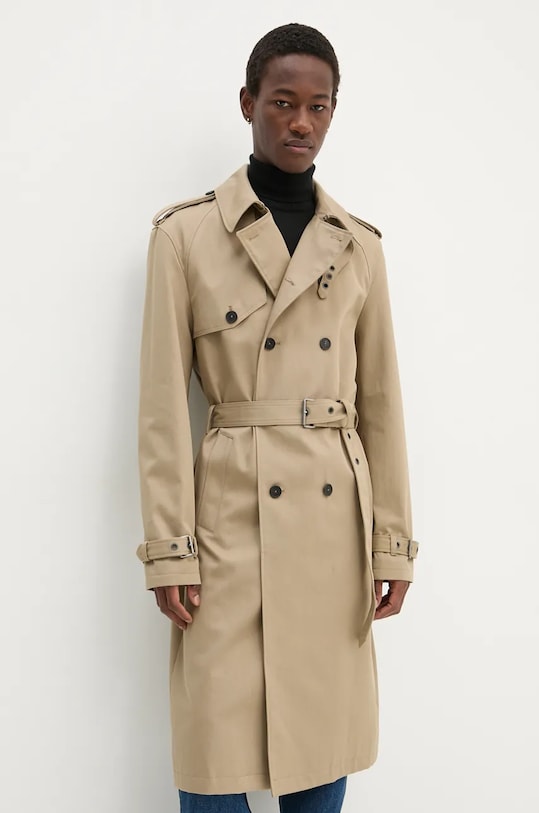 Хлопковый тренч The Kooples остальные бежевый HTRE29001K