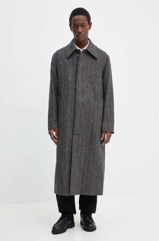 Sunflower płaszcz wełniany bez kaptura szary 4152.SFR