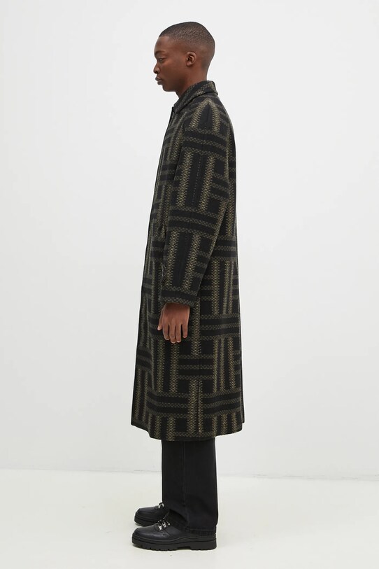 Kenzo cappotto in lana Weave Overcoat FE65MA0329JB.99 nero AW24
