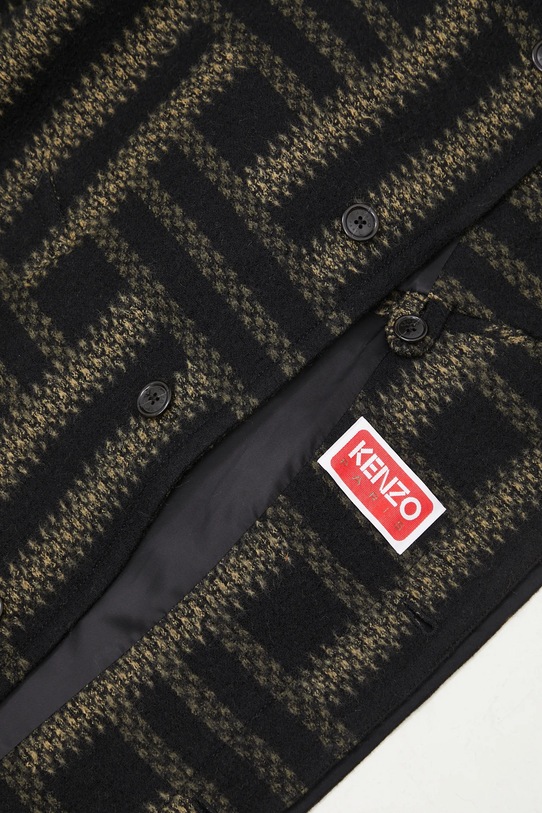 Вовняне пальто Kenzo Weave Overcoat FE65MA0329JB.99