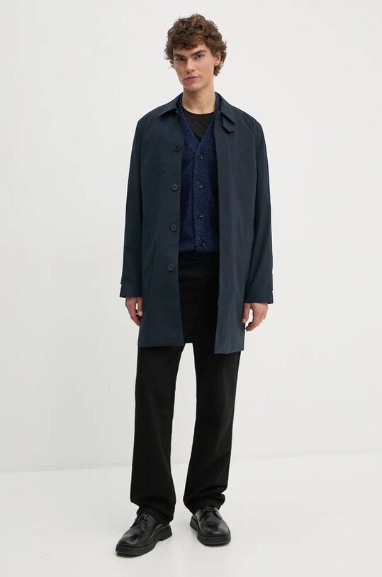 Samsoe Samsoe palton SABO M24300004 bleumarin AW24