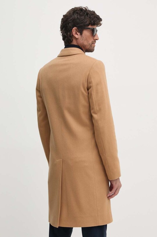 Îmbrăcăminte Paul Smith palton de lana M1R.224P.N00110 maro