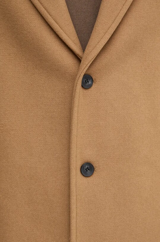 Шерстяное пальто Sisley 28N0SN039 коричневый