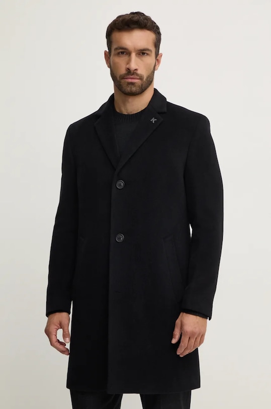 Karl Lagerfeld płaszcz bez kaptura czarny 544798.455710