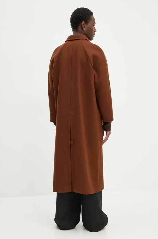 Îmbrăcăminte A.P.C. palton de lana manteau gaia WVBDE.F01533 maro