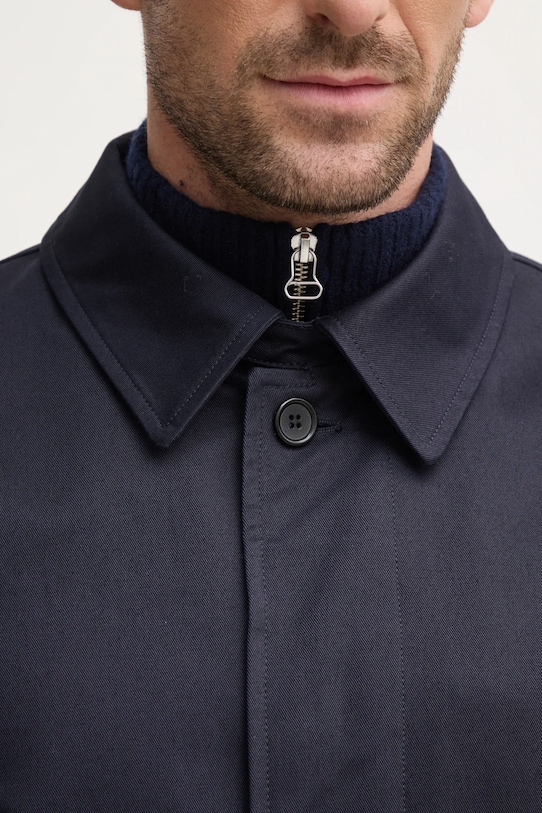Хлопковый плащ A.P.C. mac ville COZBA.H01103 тёмно-синий