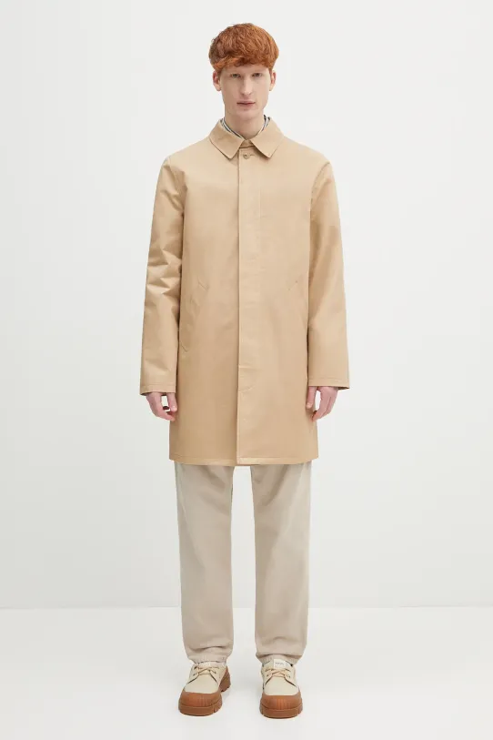 Бавовняний плащ A.P.C. mac ville інші бежевий COZBA.H01103