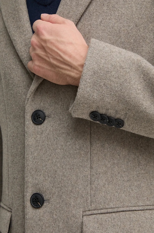 Vlněný kabát Lindbergh 30.303022.STONE.MEL