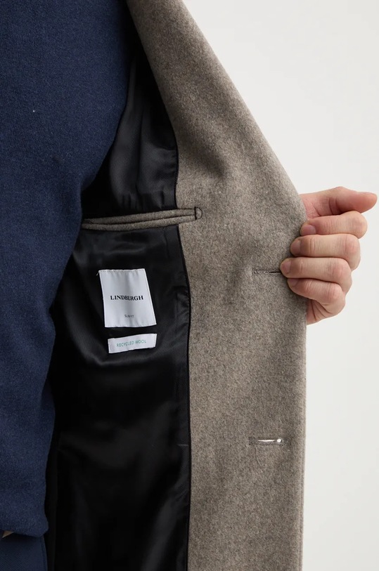 Vlněný kabát Lindbergh 30.303022.STONE.MEL