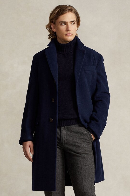 Odzież Polo Ralph Lauren płaszcz Wool-MDRN Paddock 715919468 granatowy