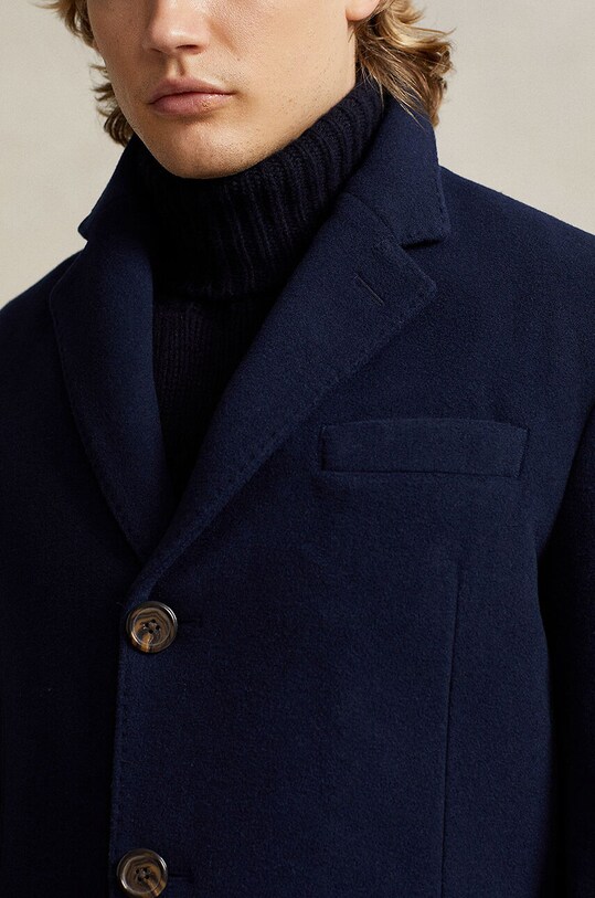 Polo Ralph Lauren płaszcz Wool-MDRN Paddock granatowy 715919468
