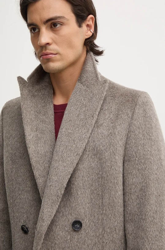 Vlnený kabát BOSS 50528175 béžová