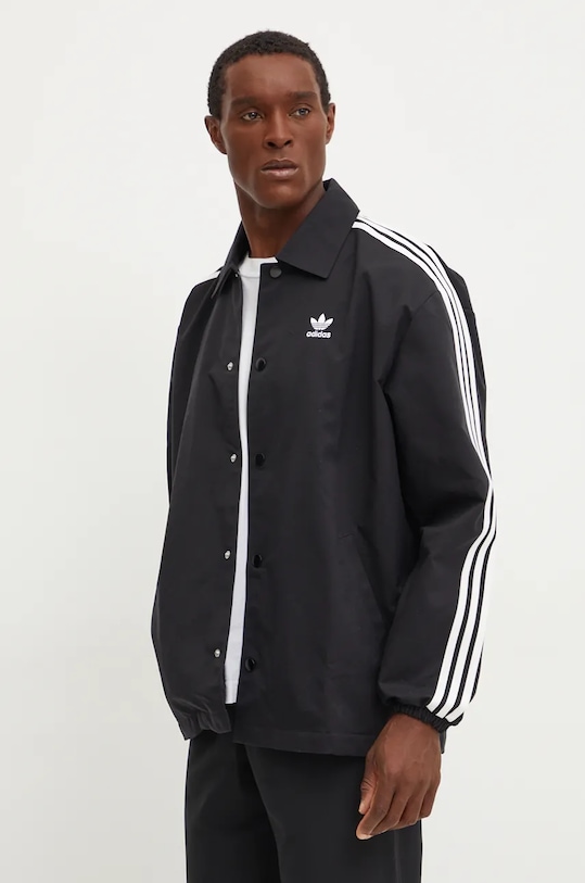 Bunda adidas Originals Mesh Coach bez kapuce černá IZ1831
