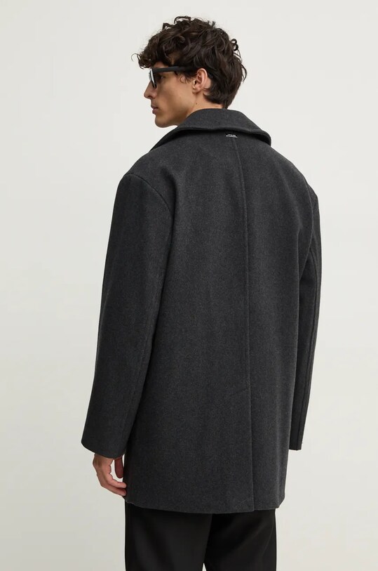 Odzież Michael Kors płaszcz wełniany CF42083BQA szary