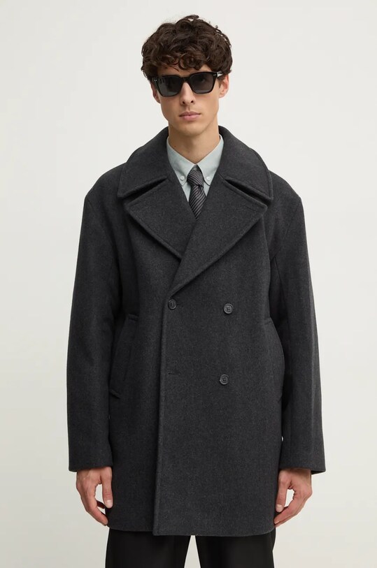 Michael Kors płaszcz wełniany szary CF42083BQA