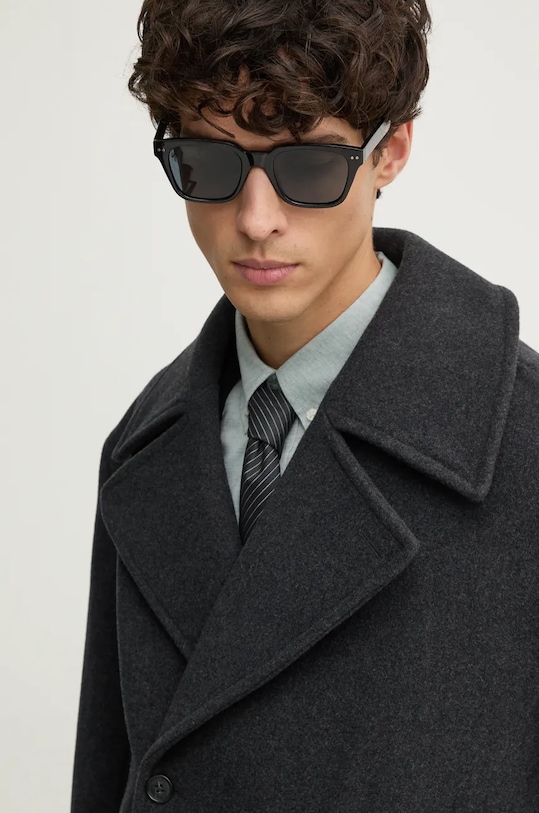 Michael Kors płaszcz wełniany CF42083BQA szary