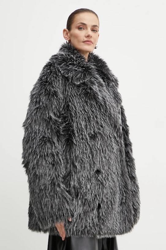 Michael Kors płaszcz bez kaptura czarny UF4208KF1Q