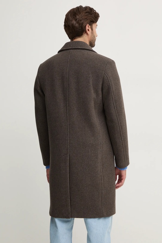 Oblečenie Vlnený kabát Sisley 2UHZSN03H hnedá