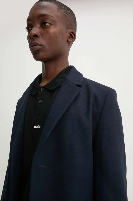HUGO palton de lana bleumarin 50528793