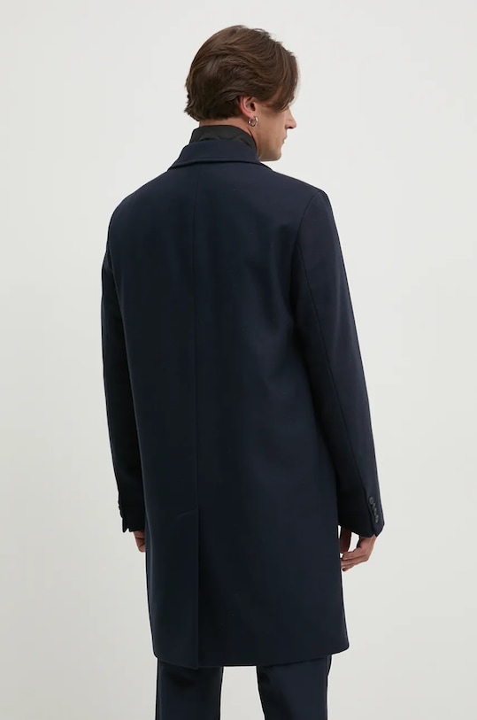 Одежда Шерстяное пальто HUGO 50528836 тёмно-синий