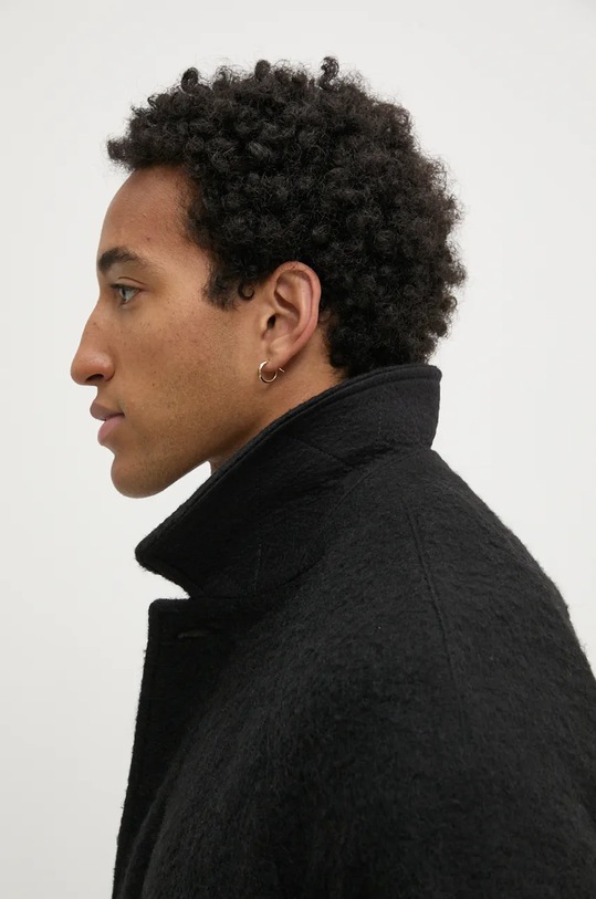 Kabát s prímesou vlny HUGO 50523964 čierna