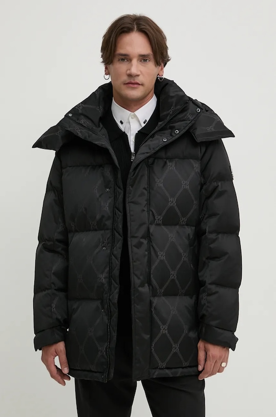 Péřová bunda HUGO s podšívkou černá 50524611