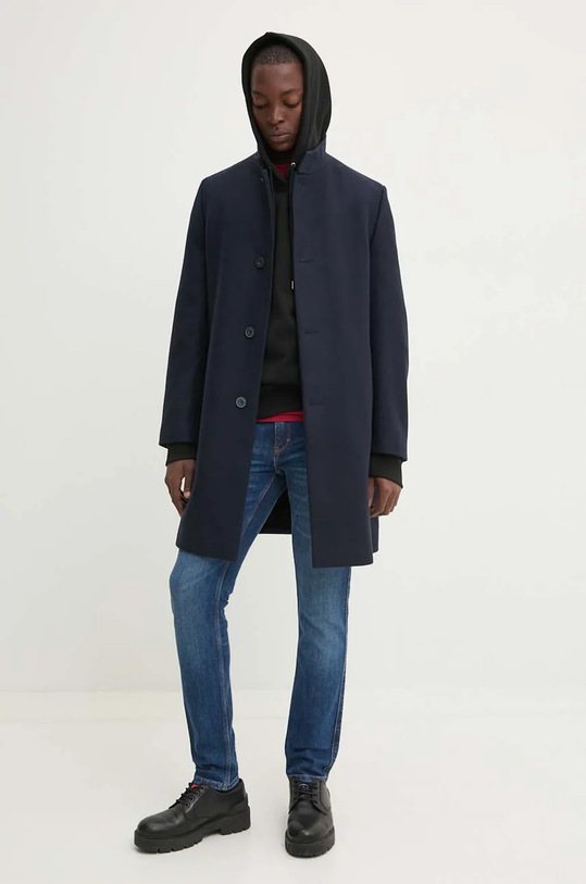 HUGO palton de lana 50528837 bleumarin AW24