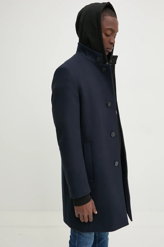 HUGO palton de lana 50528837 bleumarin