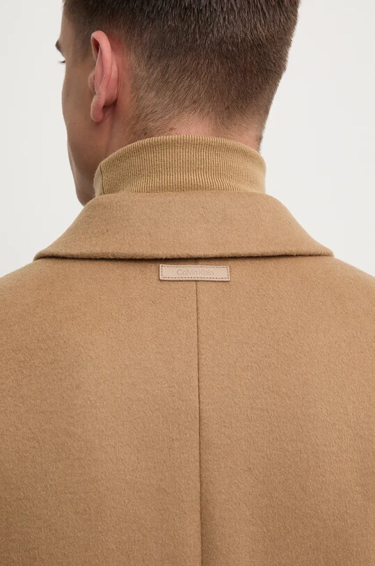 Шерстяное пальто Calvin Klein K10K113664 бежевый