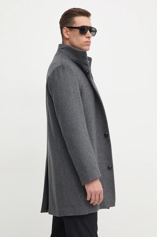 Vlněný kabát Calvin Klein šedá K10K113665