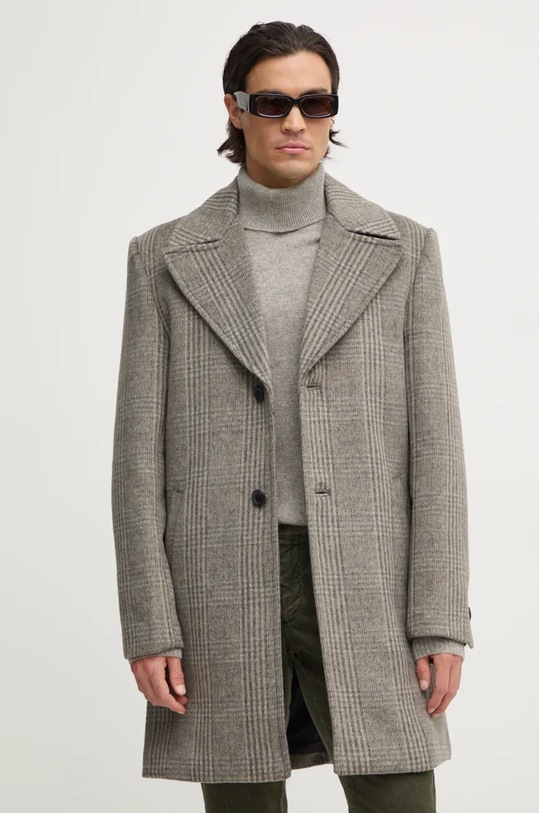 Пальто с примесью шерсти Guess DARIN с подкладкой серый M4BL14.WGGF0