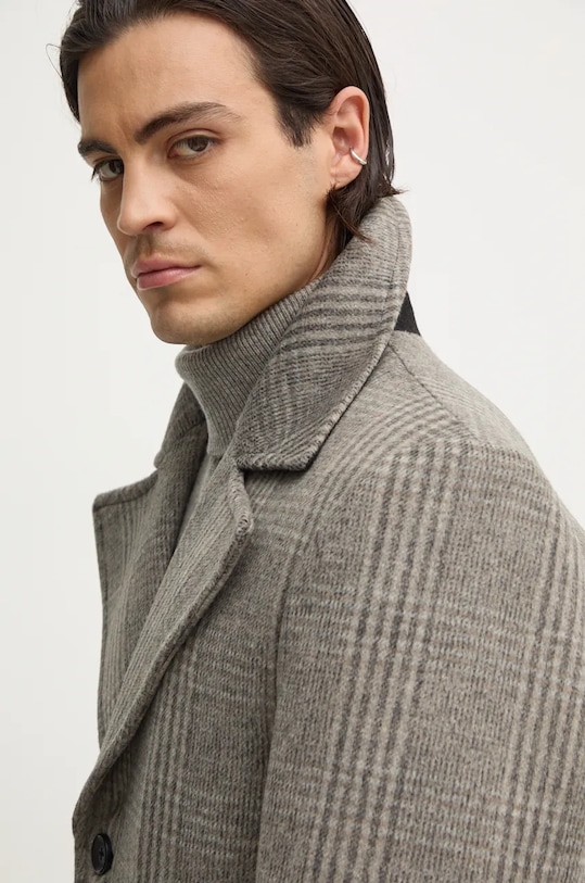 Guess płaszcz z domieszką wełny DARIN M4BL14.WGGF0 szary