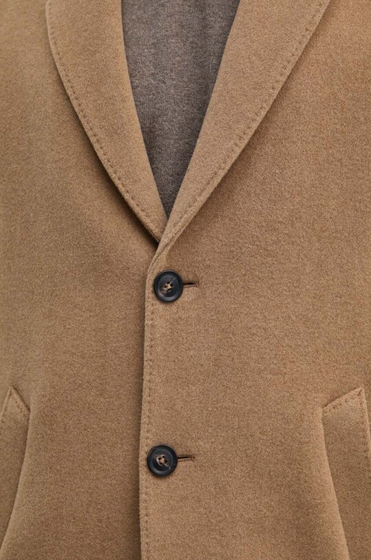 Шерстяное пальто Tommy Hilfiger бежевый MW0MW36611
