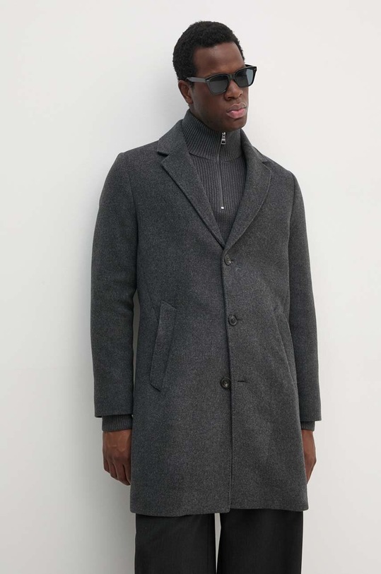 Tommy Hilfiger płaszcz wełniany MW0MW36611 szary AW24