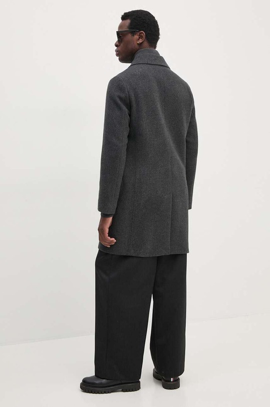 Odzież Tommy Hilfiger płaszcz wełniany MW0MW36611 szary