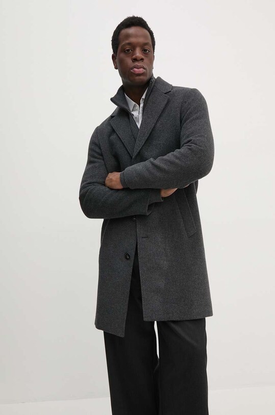 Tommy Hilfiger cappotto in lana MW0MW36611 grigio