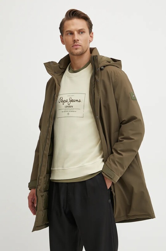 Bunda Tommy Hilfiger zateplené zelená MW0MW37369