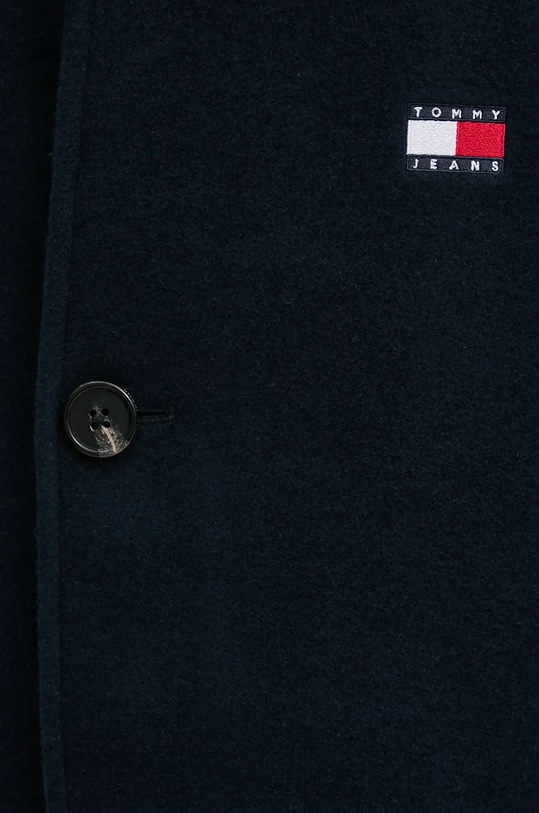 Kabát s příměsí vlny Tommy Jeans DM0DM20589 námořnická modř