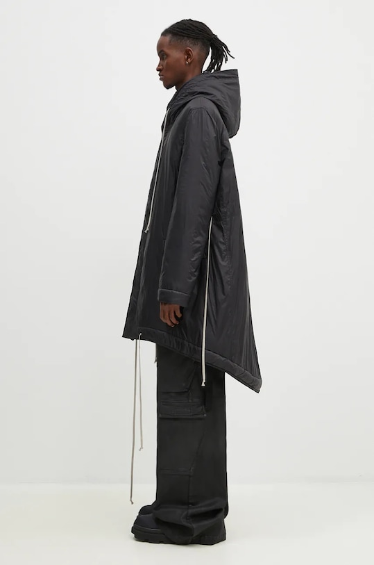 Jakna Rick Owens Fishtail DU02D2950.NP crna AW24