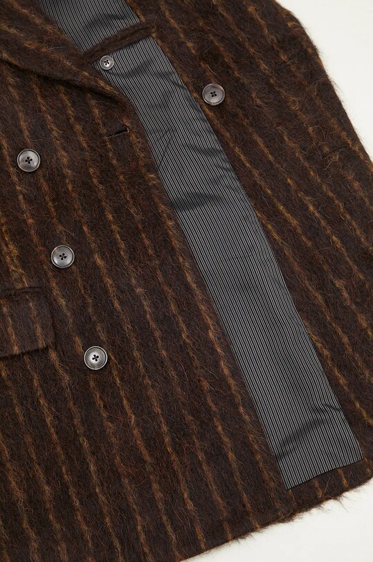 Martine Rose wool coat Double Breasted Short Coat 328WT02702 brown