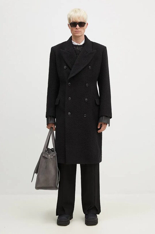 Вълнено палто Martine Rose Double Breasted Shirt Overcoat 325WT07001