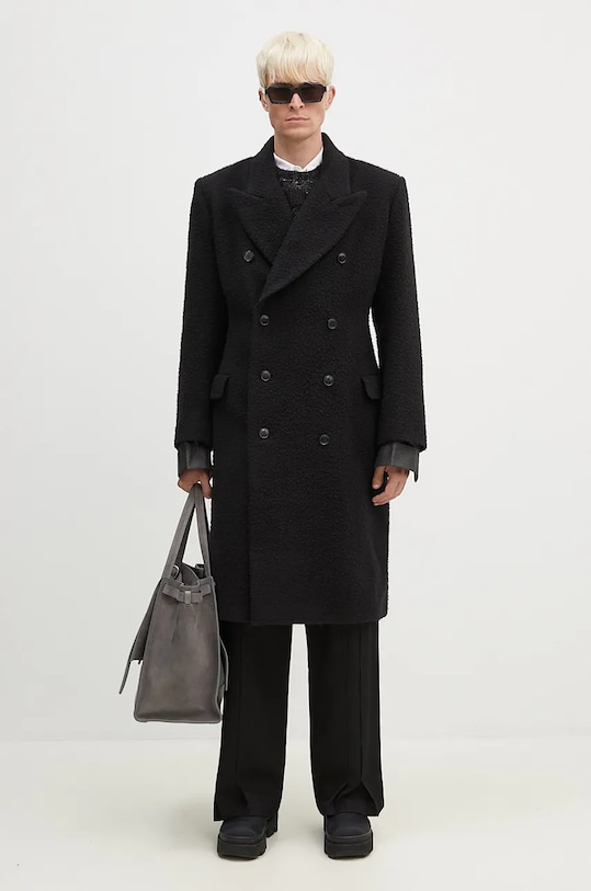 Vuneni kaput Martine Rose Double Breasted Shirt Overcoat 325WT07001