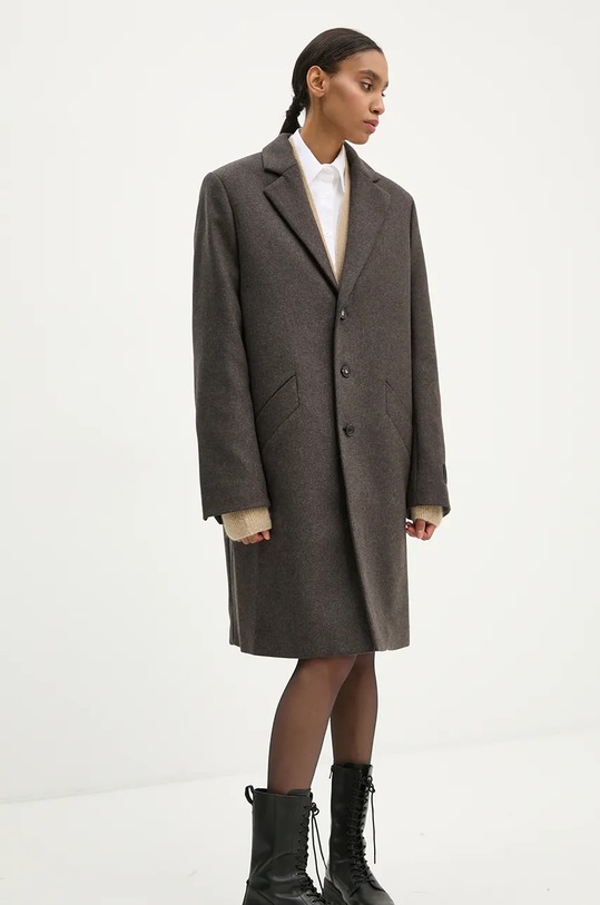 Îmbrăcăminte ZADIG&VOLTAIRE palton de lana WMCO00072 maro