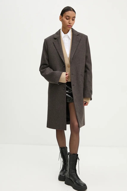 ZADIG&VOLTAIRE palton de lana WMCO00072 maro